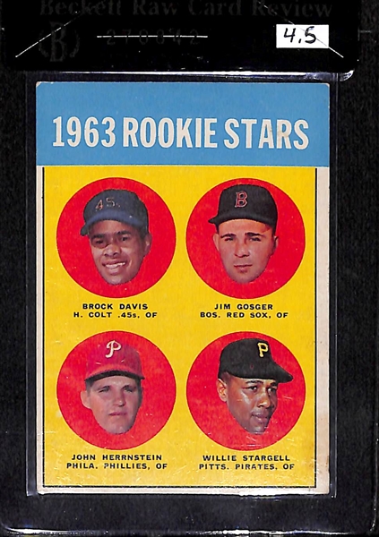 1963 Topps 1963 Rookie Stars Willie Stargell RC #553 Card - BVG 4.5